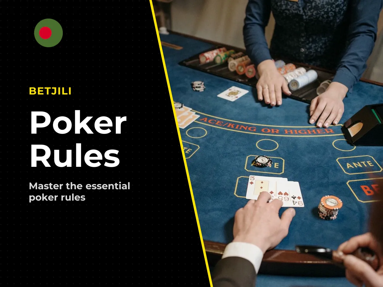 Poker Rules Every Player Should Know Before They Play. Basic **poker rules** govern the order of action at the table, how the prize pool is formed and the principles for determining a winner. In a sta