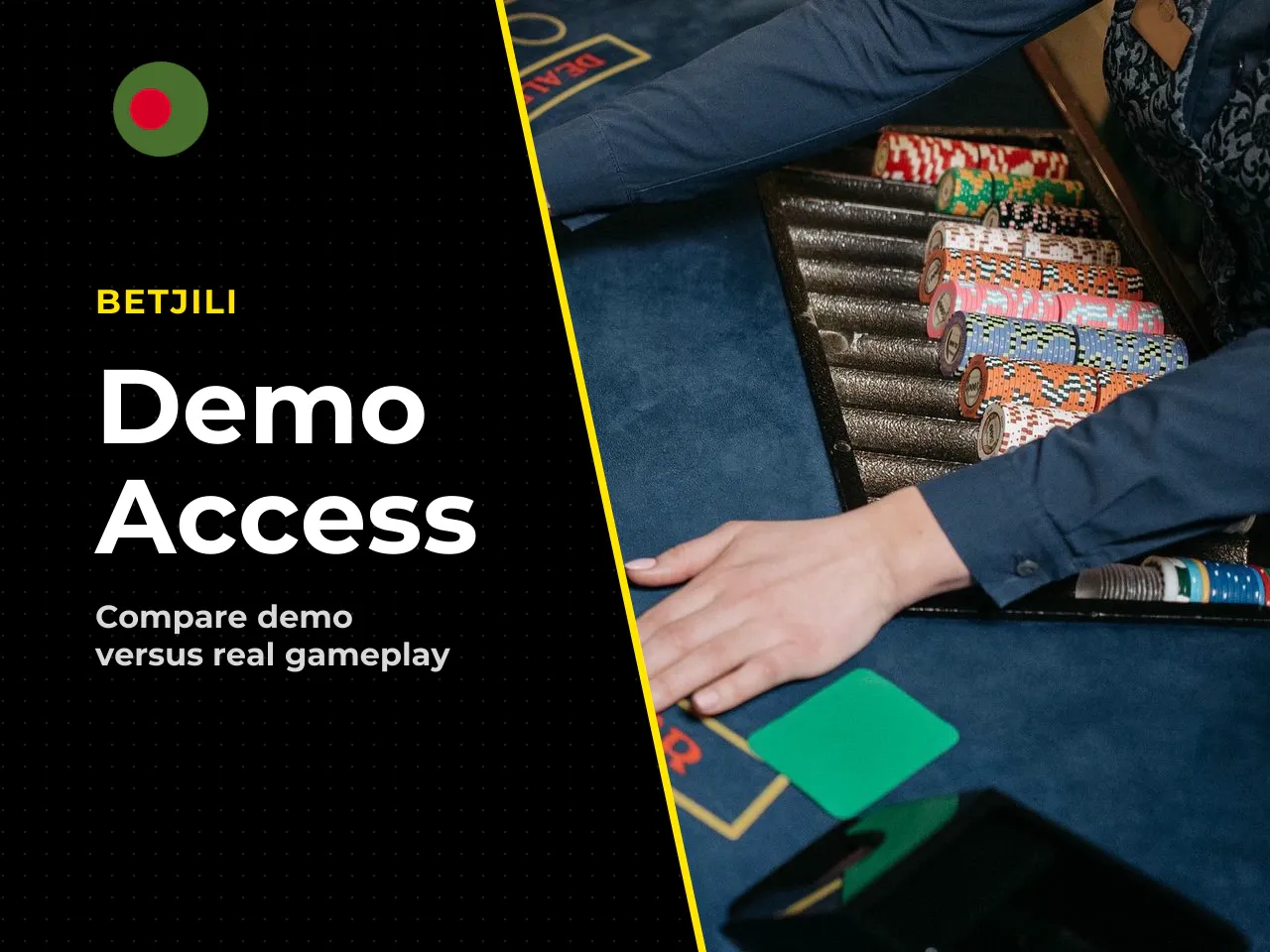 How Demo Differs from Playing through a Betjili Account. The difference between guest access and play through a registered betjili account comes down to three things: user rights, progress saving, and
