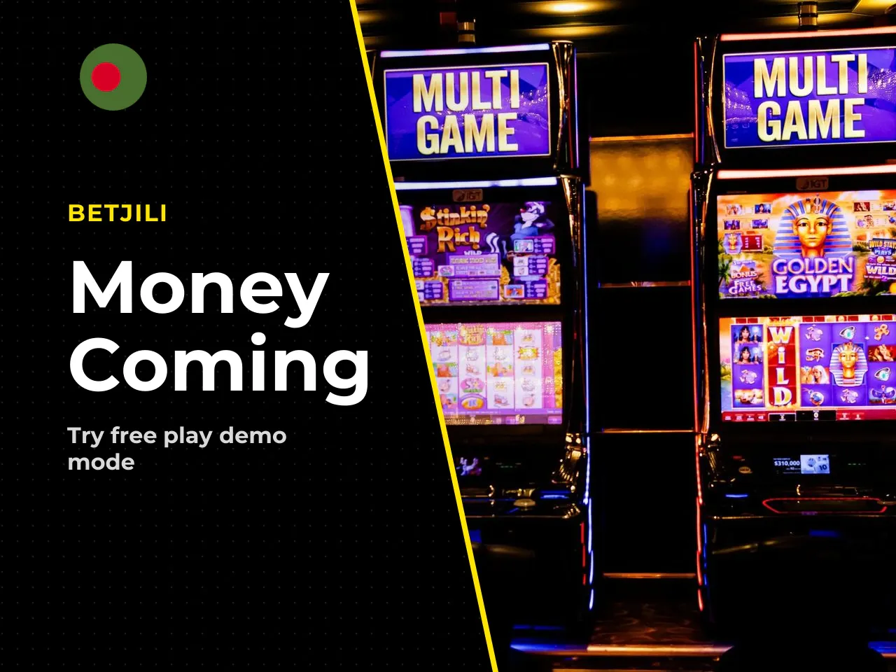 Money Coming as a Slot Game in Demo and Casino Mode. The core difference between free play and casino access lies in the type of currency used. The spinning rules stay identical. In the demo version o
